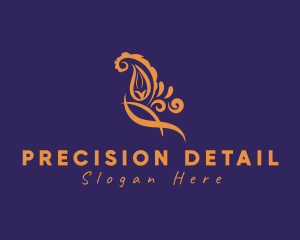 Paisley Floral Decoration logo design