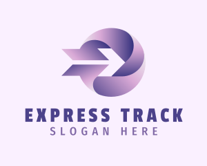 Gradient Arrow Logistics logo design