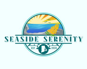 Rhode Island Seaside Flower logo design