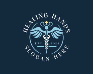 Medical Clinic Caduceus logo design