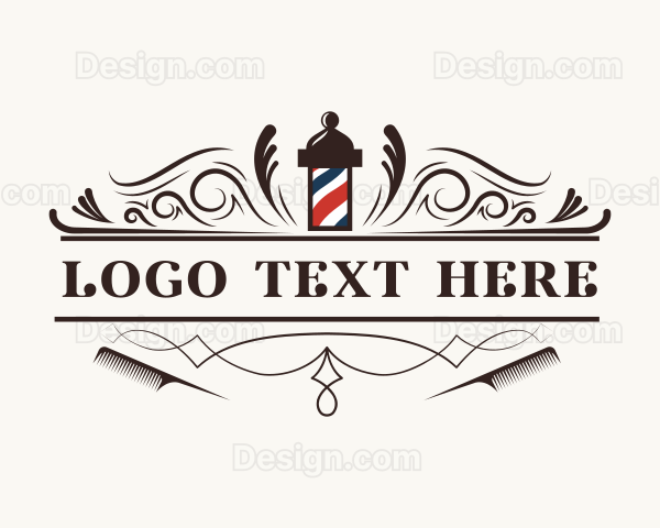 Barbershop Haircut Grooming Logo