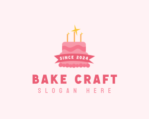 Birthday Cake Candle logo design