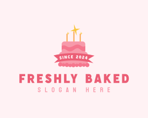 Birthday Cake Candle logo design