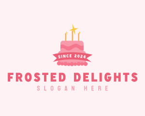 Birthday Cake Candle logo design