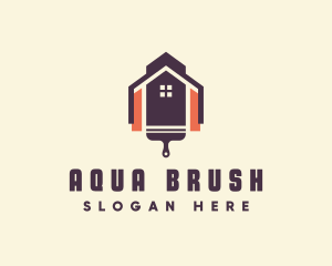 Home Paint Brush Renovation logo design