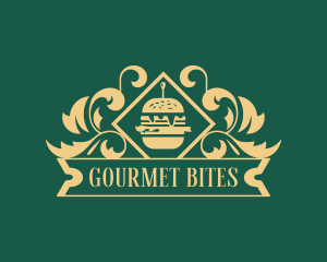 Gourmet Burger Cafeteria logo design