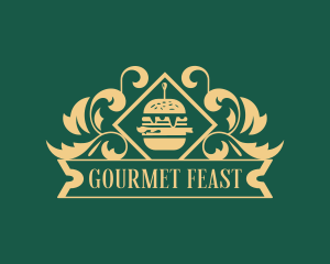 Gourmet Burger Cafeteria logo design