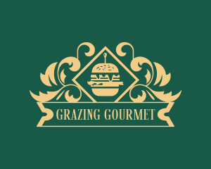 Gourmet Burger Cafeteria logo design