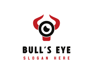 Bull Horns Lens logo design