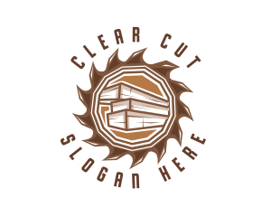 Lumber Wood Cutting  logo design