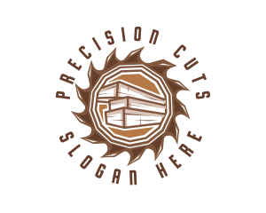 Lumber Wood Cutting  logo design