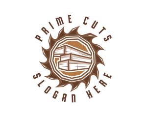 Lumber Wood Cutting  logo design