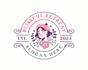 Woman Floral Ornament Logo