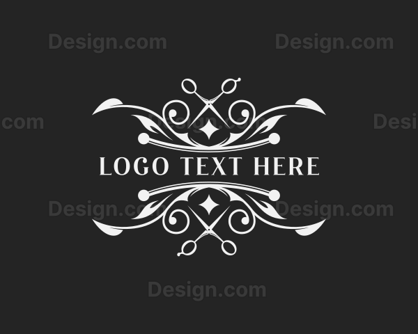 Upscale Hairdresser Shears Logo