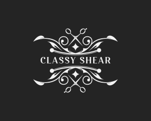 Upscale Hairdresser Shears logo design