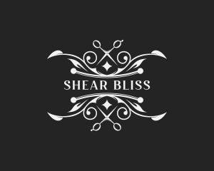 Upscale Hairdresser Shears logo design