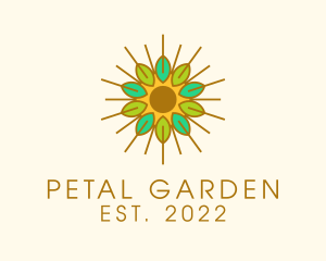 Herbal Leaf Sun logo design