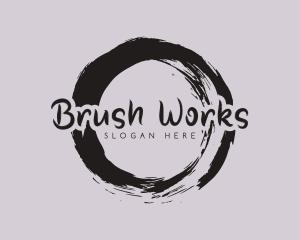 Brush Stroke Cosmetics logo design