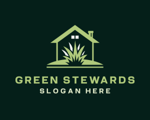 Green House Lawn logo design