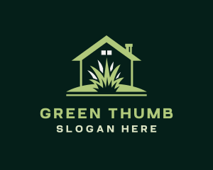 Green House Lawn logo design