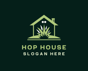 Green House Lawn logo design