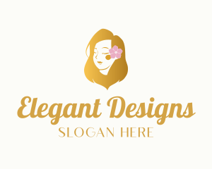 Beautiful Golden Hair logo design