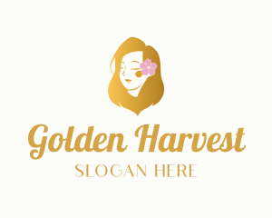 Beautiful Golden Hair logo design