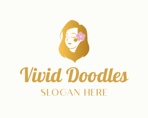 Beautiful Golden Hair logo design