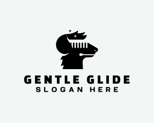 Dog Comb Grooming logo design