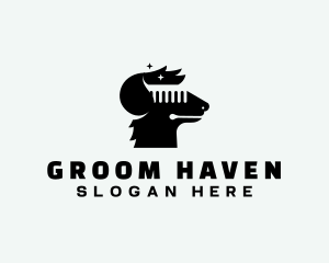 Dog Comb Grooming logo