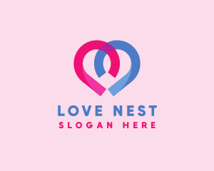 Heart Love App logo design