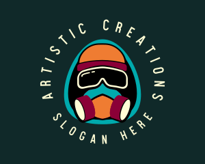 Graffiti Street Artist Mask logo design