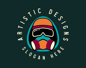 Graffiti Street Artist Mask logo design