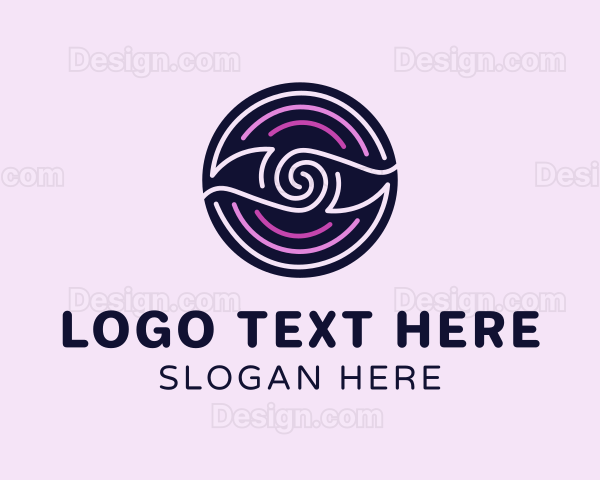 Eye Spiral Circle Logo