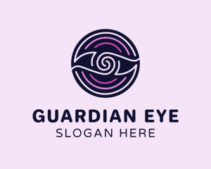 Eye Spiral Circle logo design