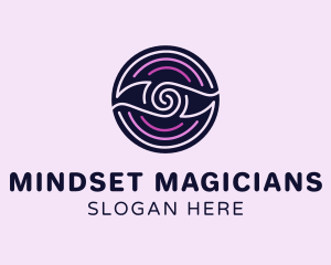 Eye Spiral Circle logo design