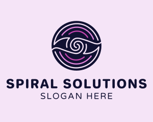 Eye Spiral Circle logo design