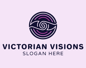 Eye Spiral Circle logo design