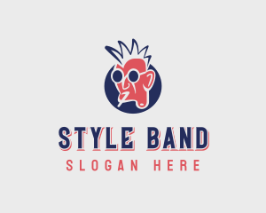 Mohawk Rock Band logo design