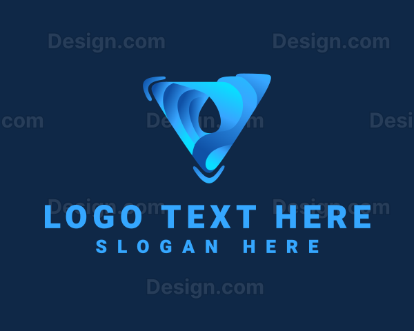 Triangular Water Droplet Logo