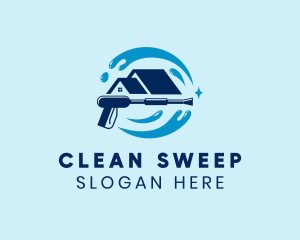 Pressure Washer Roof Cleaning logo design