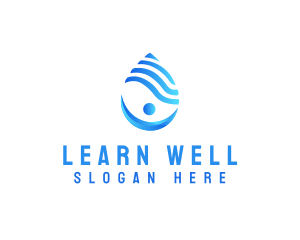 Wellness Water Drop logo design