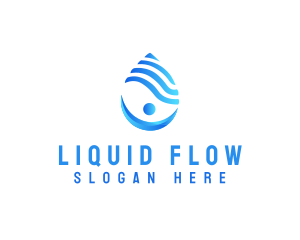 Wellness Water Drop logo design