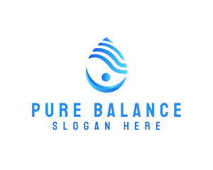 Wellness Water Drop logo design