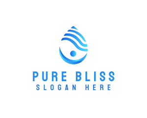 Wellness Water Drop logo design