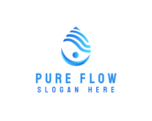 Wellness Water Drop logo design