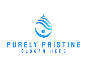 Wellness Water Drop logo design