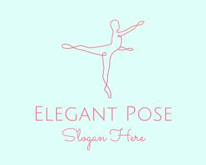 Ballet Pointe Pose  logo design