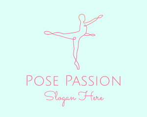 Ballet Pointe Pose  logo design