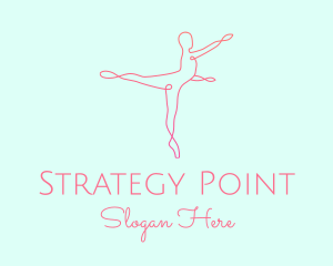 Ballet Pointe Pose  logo design